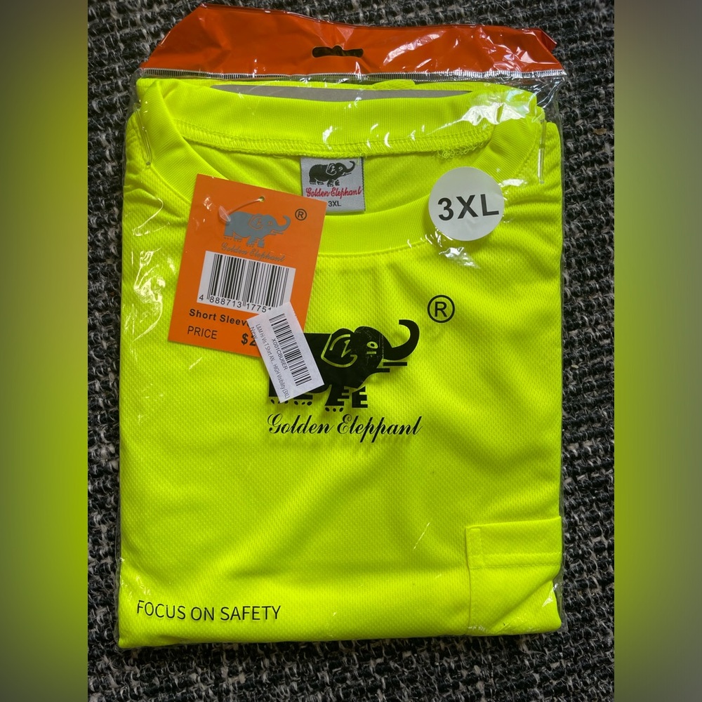 Yellow T-Shirt for men work shirt safety shirt NEW xxxl